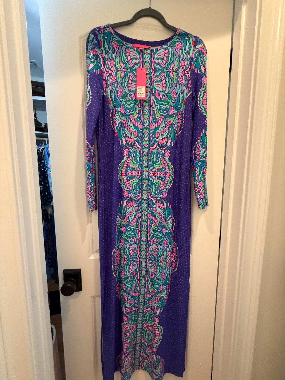 NWT Lilly Pulitzer Emmarie Maxi Dress in Cabochon Purple Bonita Babe Size Small